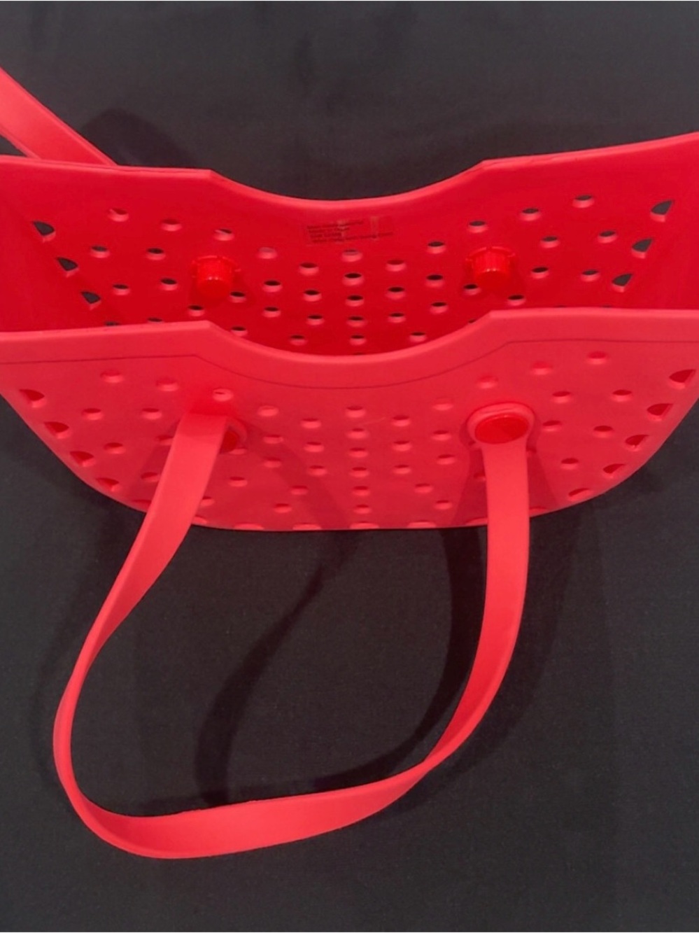 Women's Red Perforated Tote Bag - Sleek Everyday Carry